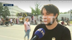 Student udaren u oko